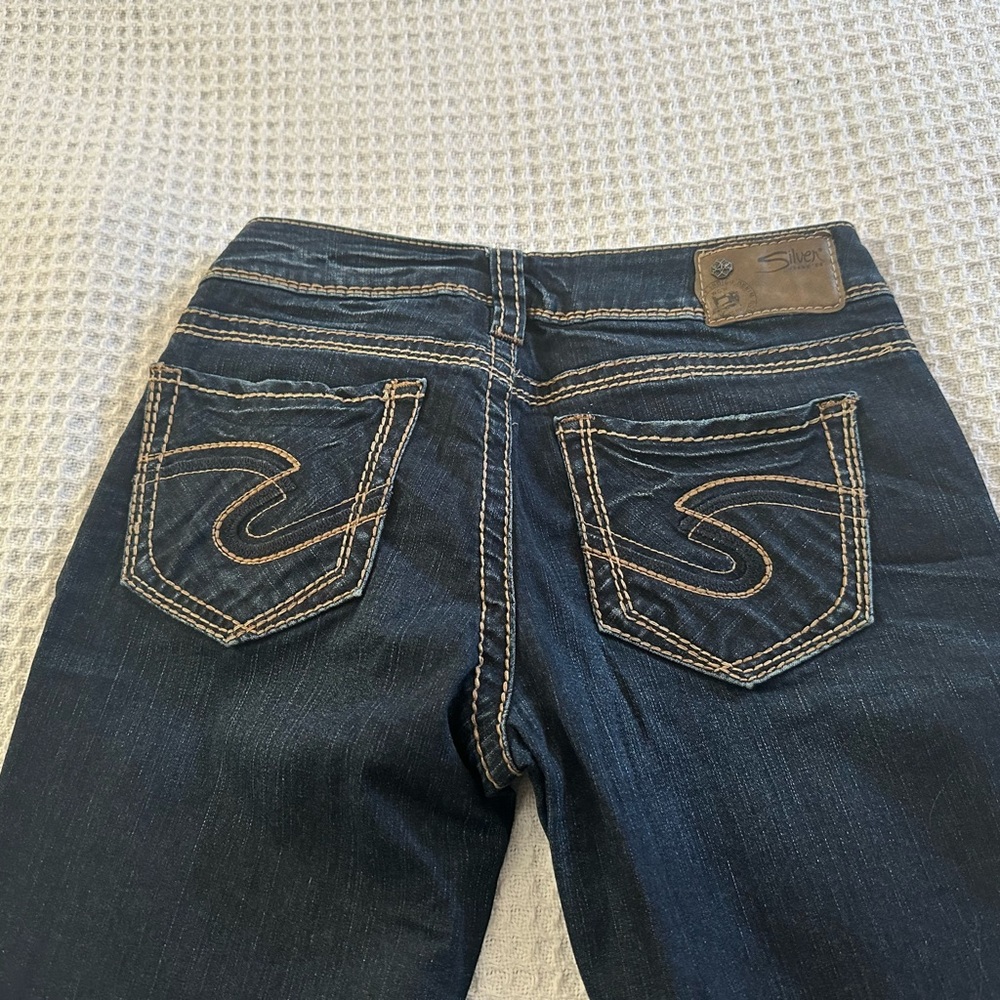 SilverJeans Womens W27 L32 Blue Suki Mid Straight